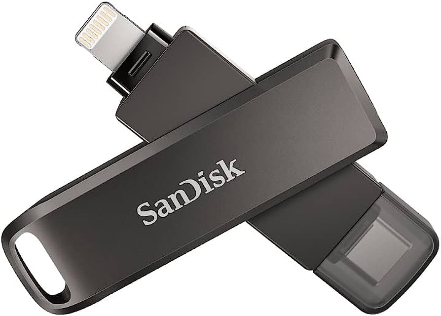 SanDisk iXpand Flash Drive Luxe USB-C + Lightning 64GB-Black