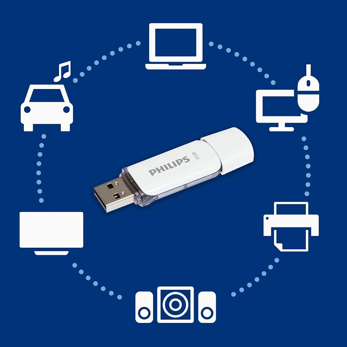 Philips USB Flash Memory USB 2.0 32GB Snow Edition Grey