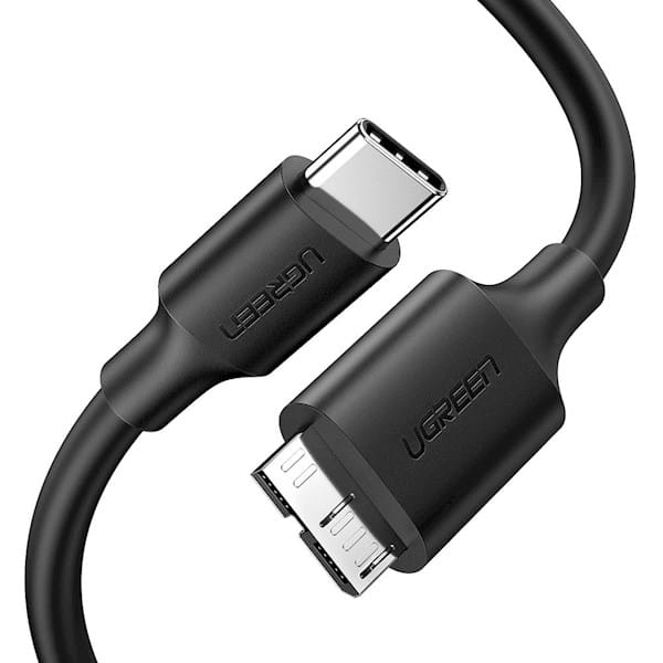 Micro-B USB კაბელი UGREEN US312 (20103) USB Type-C to Micro-B USB 3.0 Cable, 1m, Black