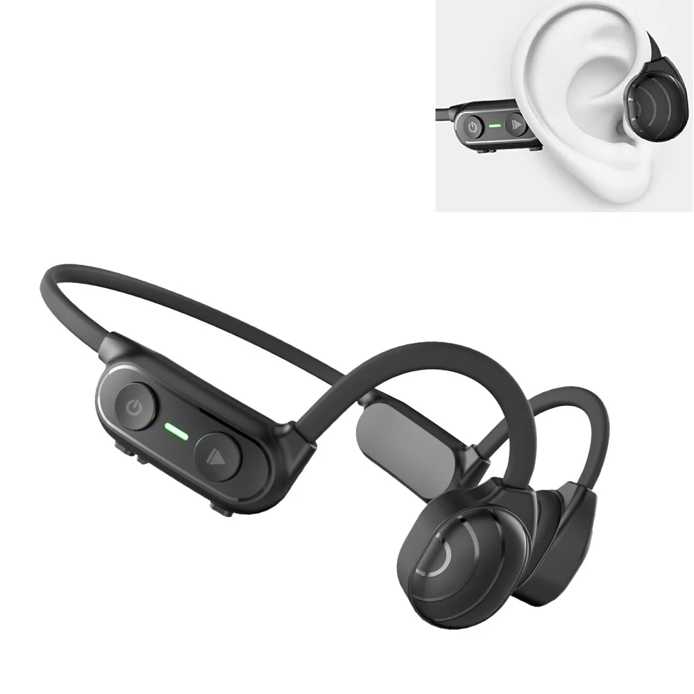 AS10 Plus Open Ear Headphones -IP68 Waterproof Sweatproof - Black