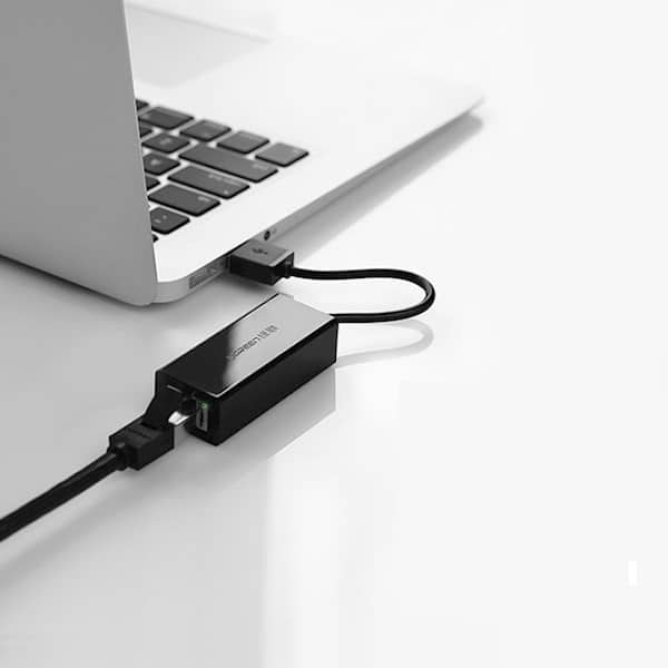 USB to LAN 10/100Mbps Ethernet Adapter, LAN ადაპტერი UGREEN EA20254 (20254), Black