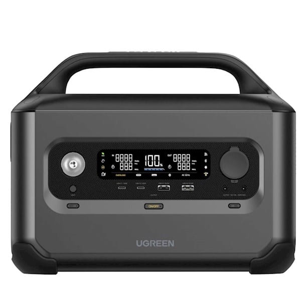 დამტენი სადგური UGREEN GS600 (15050) PowerRoam, 680Wh, USB-C, Type-c, USB-A, AC, Wifi, BT, Power Station, Black