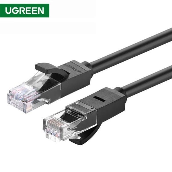 ლის კაბელი UGREEN NW102 (20165) Cat6 Patch Cord UTP Lan Cable, 15m, Black