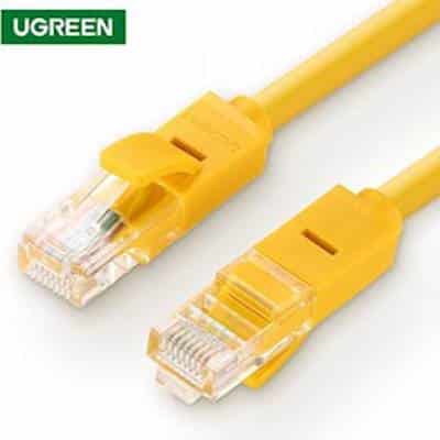 UTP LAN კაბელი UGREEN NW103 (11231) Cat5e Patch Cord UTP Lan Cable, 2m, Yellow