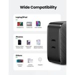 დამტენი UGREEN CD216 (70867), Type-c Charger, 66W, USB-C, Black