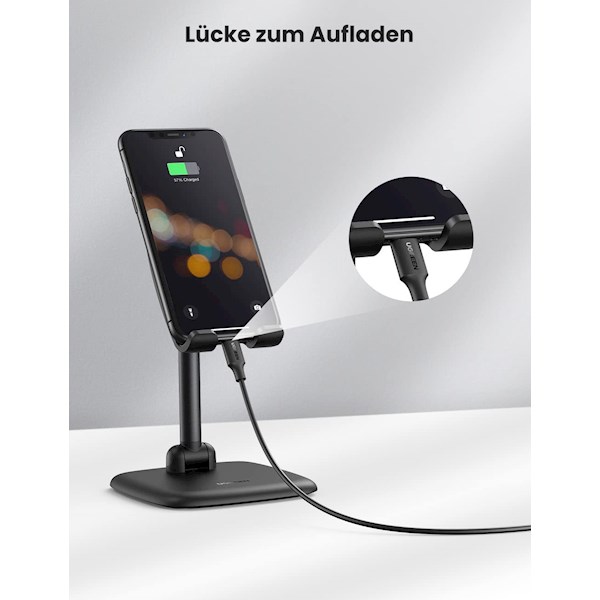 მობილურის დამჭერი UGREEN LP287 (10999), Adjustable Desk Phone Holder, Black