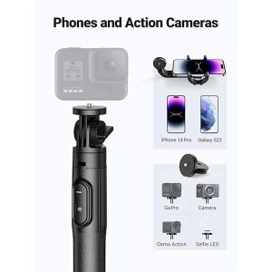 სელფის ჯოხი UGREEN LP586 (15073), Bluetooth, Selfie Stick Tripod, Black