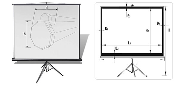 TRIPOD PROJECTION SCREEN 