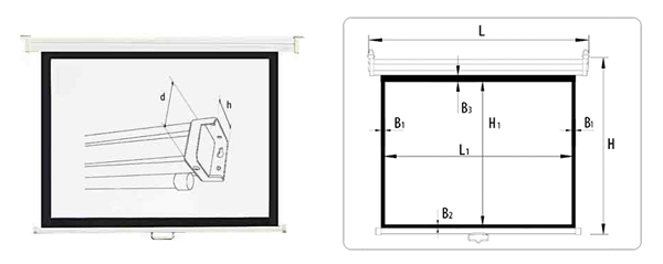 MANUAL PROJECTION SCREEN