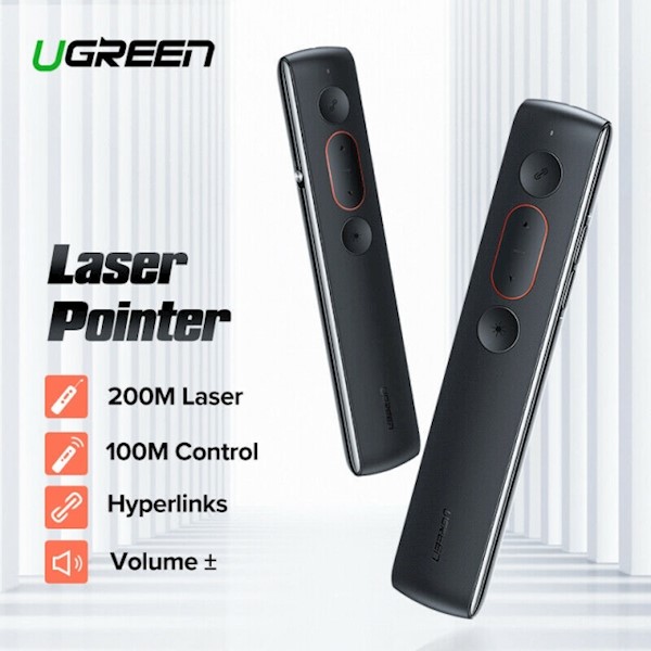 პრეზენტერი UGREEN 60327 Wireless Presenter without Batteries (Black)