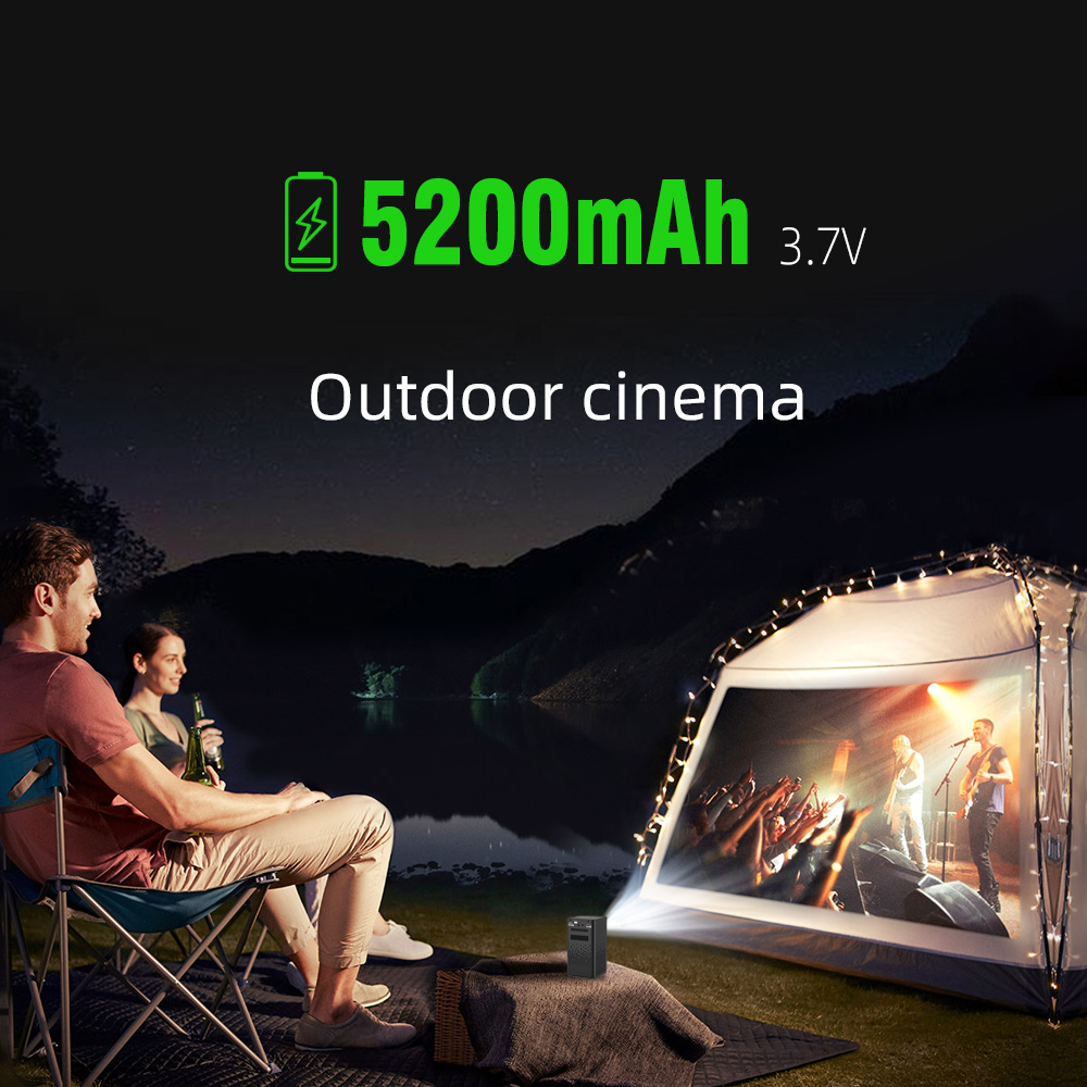 პროექტორი BYINTEK P20 Update Mini Smart DLP Projector WIFI Android 9.0 OS Bluetooth 5.0 1080P Supported Wireless Mirroring Built-in Battery 3D Outdoor Travel Cinema