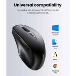 მაუსი UGREEN MU101 (90395), Ergonomic Wireless 2.4G Mouse, Bluetooth, 4000DPI, Silence Design, Bl