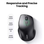 მაუსი UGREEN MU101 (90395), Ergonomic Wireless 2.4G Mouse, Bluetooth, 4000DPI, Silence Design, Blac
