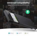 მყარი დისკის ქეისი UGREEN 30848 USB 3.0 to SATA External Hard Drive Enclosure Adapter, SSD/HDD Box, 5Gbps