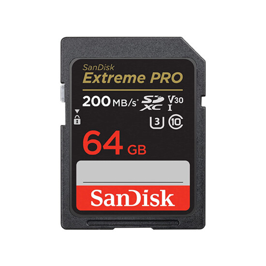SanDisk 64GB Extreme PRO SD/XC UHS-I Card 200MB/S V30/4K Class 10 SDSDXXU-064G-GN4IN