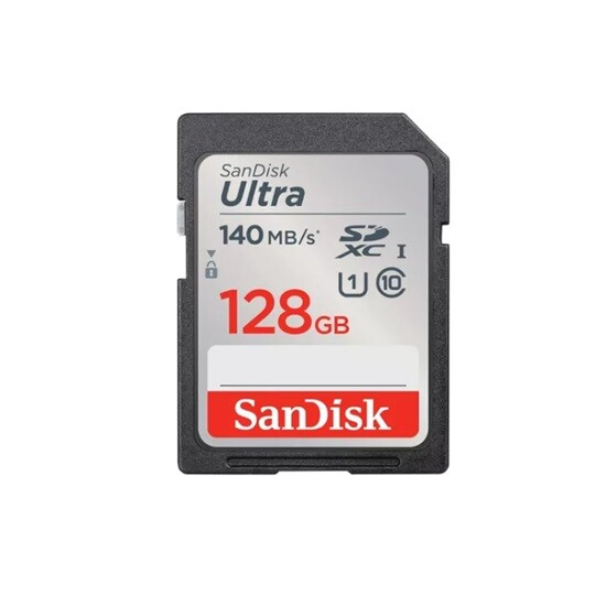SanDisk 128GB Ultra SD/HC UHS-I Card 140MB/S Class 10 SDSDUNB-128G-GN6IN