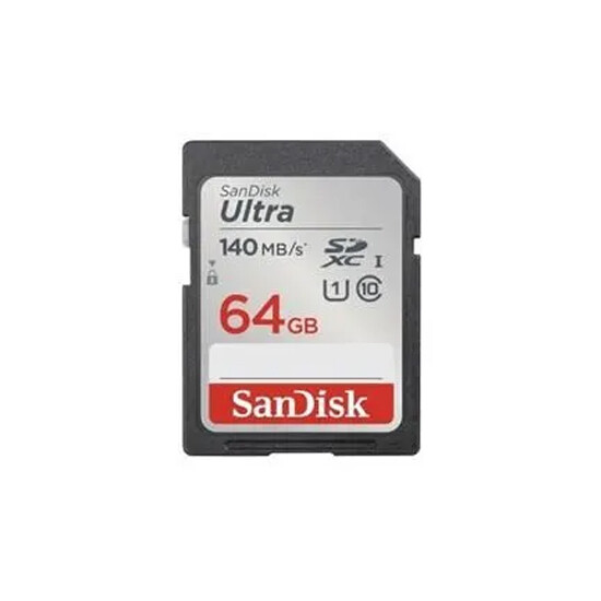 SanDisk 64GB Ultra SD/HC UHS-I Card 140MB/S Class 10 SDSDUNB-064G-GN6IN