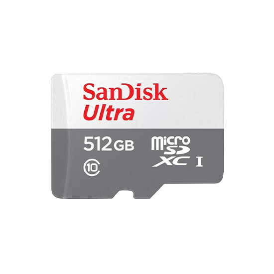 SanDisk 512GB Ultra MicroSD/HC UHS-I Card 100MB/S Class 10 SDSQUNR-512G-GN3MN