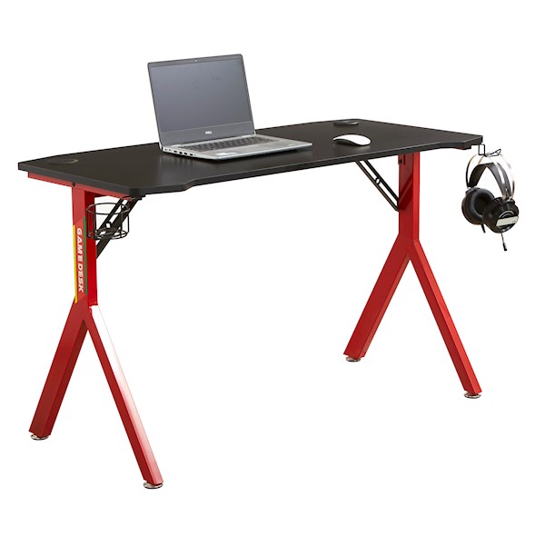 Gaming მაგიდა Furnee TE-Y18, Gaming Desk, Red/Black