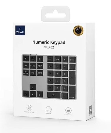 WiWU NKB-02 Wireless Numbric keypad 34 keys portable mini Financial accounting number keyboard extension for PC tablet