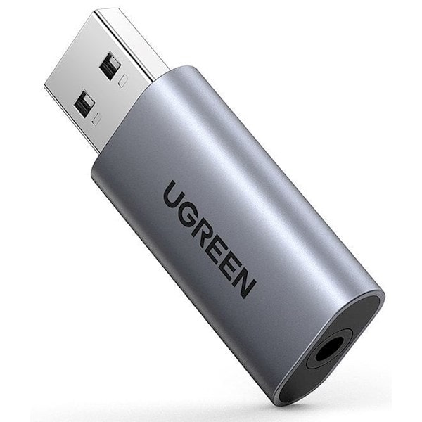 USB ხმის ბარათი UGREEN CM383 (80864) 2-in-1 USB External Sound Card, Gray USB ხმის ბარათი UGREEN CM383 (80864) 2-in-1 USB External Sound Card, Gray