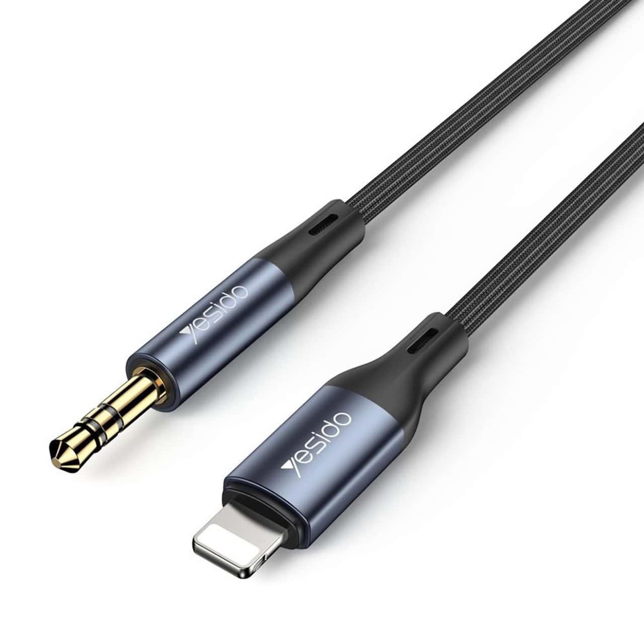 image_file__46811 Yesido YAU35 Lightning to 3.5mm AUX Audio Adapter Cable, 1M, Black