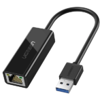 ლან ადაპტერი UGREEN CR111 (20256) USB 3.0 to RJ45 Gigabit Ethernet Adapter, Black