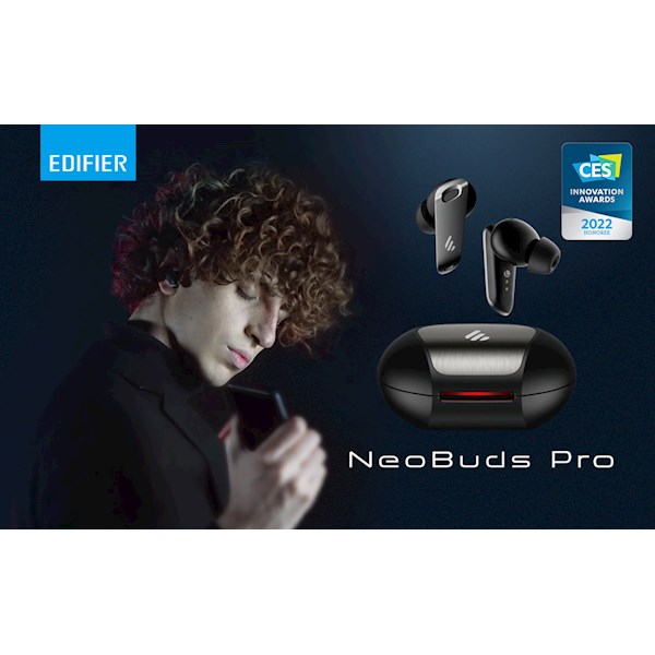 ყურსასმენი Edifier NeoBuds Pro, TWS Wireless, Bluetooth, IP54 , Active Noise Cancellation, Stereo Earbuds, Black