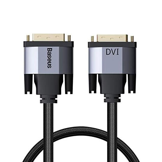 Baseus Enjoyment Series DVI Male To DVI Male Bidirectional Adapter Cable 1m CAKSX-Q0G Grey