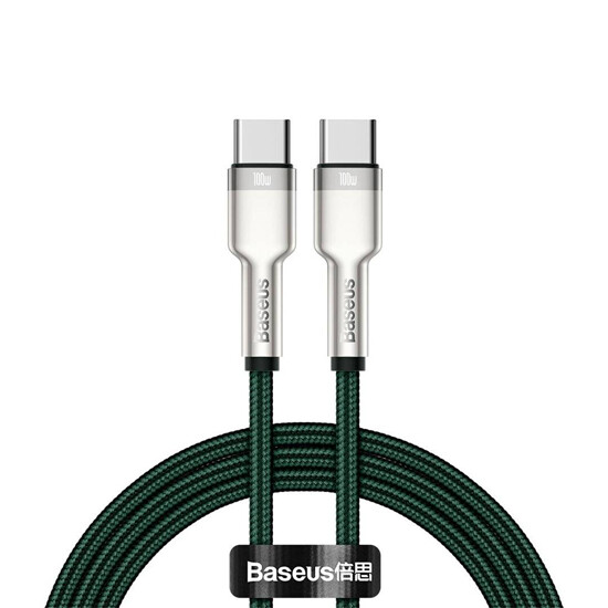 Baseus Cafule Series Metal Data Cable Type-C to Type-C 100W 1m CATJK-C06 Green