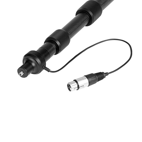 BOYA BY-PB25 Carbon Fiber Boompole with Internal XLR Cable Black