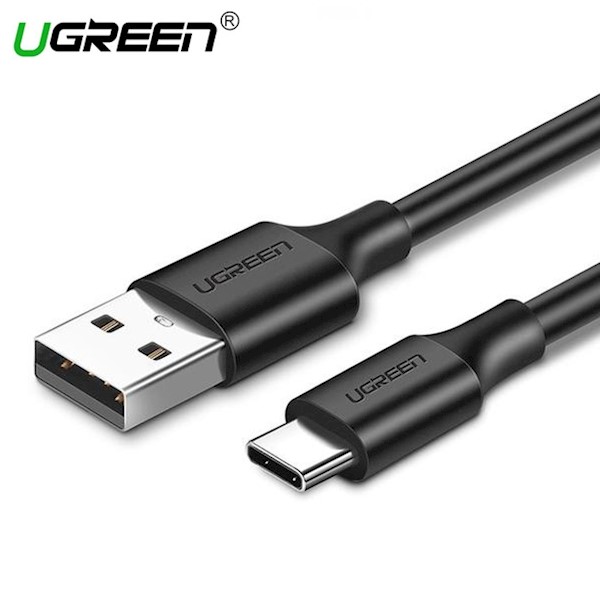 დამტენი USB UGREEN US287 (60116) USB 2.0 A to Type C Cable Nickel Plating 1m (Black)