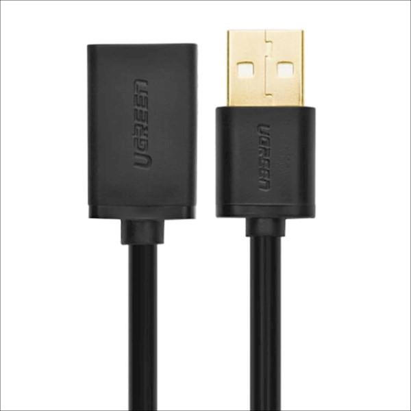 USB დამაგრძელებელი UGREEN 10315 USB 2.0 A Male to A Female Cable 1.5m (Black)
