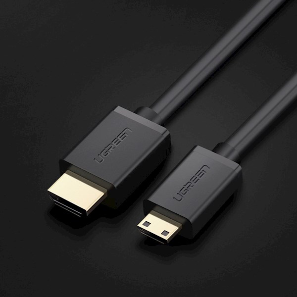HDMI კაბელი UGREEN 11167, Mini HDMI to HDMI 2.0 4K Cable, 1.5m, Black