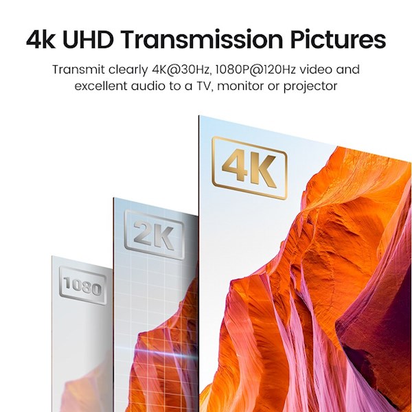 HDMI გადამცემი და მიმღები UGREEN CM438 (80641), 4K Wireless HDMI Transmitter And Receiver, Black