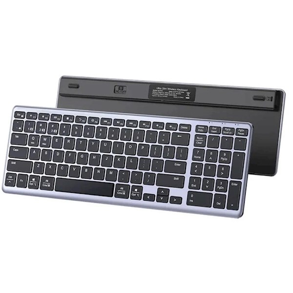 კლავიატურა UGREEN KU005 (15258), Wireless, Rechargeable, Bluetooth, 2.4G, Keyboard, Black/Gray