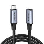 USB ადაპტერი UGREEN Extension Cable 4k US372 (30205), Type-C To Type-C, 1m, Gray