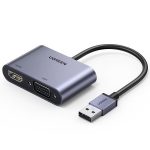 ადაპტერი UGREEN CM449 (20518) USB to HDMI / VGA Converter 3.0, Silver