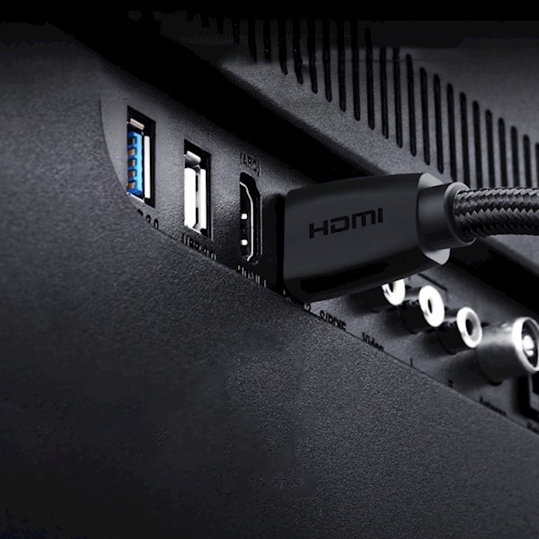 HDMI კაბელი UGREEN HD118 (40408) High-End HDMI Cable 2.0 with Nylon Braid 1m (Black)