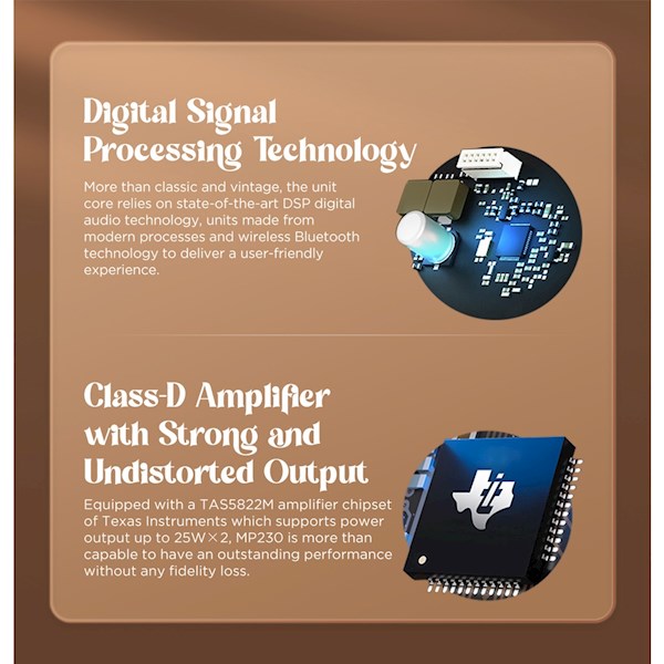 დინამიკი Edifier MP230, 20W, Bluetooth, USB, Micro SD, Speaker, Brown
