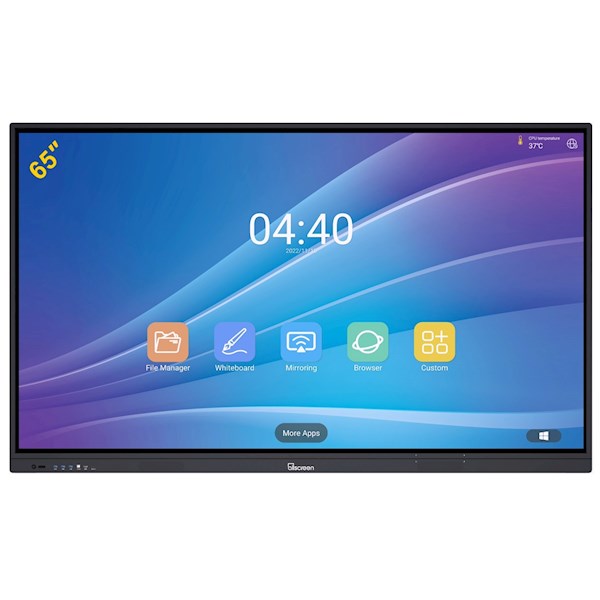 ინტერაქტიული ეკრანი, სმარტ ეკრანი Allscreen DW65HLT982 LT Series, 65”, 4K UHD, Android 11, RAM 4GB, 32GB, Smart Board, Black