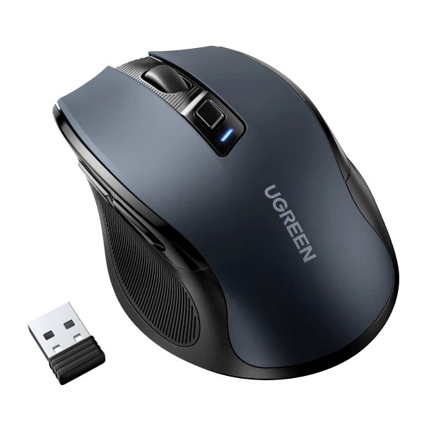 მაუსი UGREEN MU006 (90545) Ergonomic Wireless 2.4G Mouse, 4000DPI, Silence Design, Black