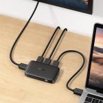 ადაპტერი UGREEN CM332 (80125), HDMI Switch 3 In 1 Out 4K HDMI Switcher With Remote Control, Black