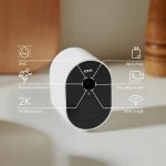 ვიდეო სათვალთვალო კამერა Blurams A11C-K Wireless Camera Lite + Solar Panel Kit, 2K 3MP, Wi-Fi, 5200mAh, 2-Way Audio, Color Night Vision, Works with Alexa, White