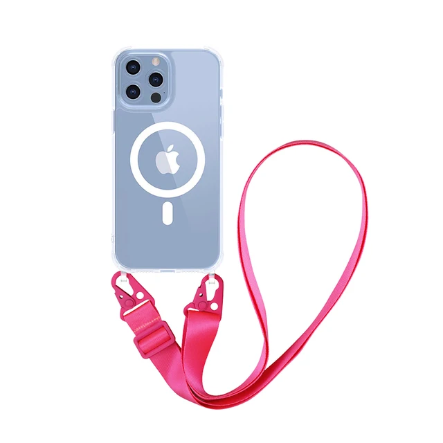 iPhone 14 Pro MagSafe Neck Strap Rope Case, MagSafe ქეისი ყელზე ჩამოსაკიდი ქამრით
