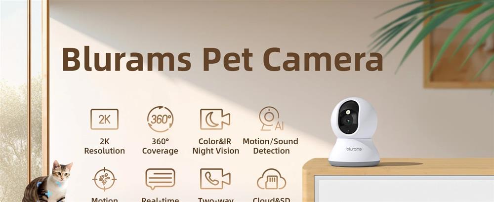 ვიდეო სათვალთვალო კამერა Blurams A31S Dome Flare, Indoor Pet Camera, White