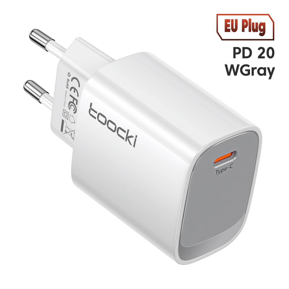 USB-C დამტენი Toocki PD 20W USB-C Wall Charger, TCTC-XC0G White