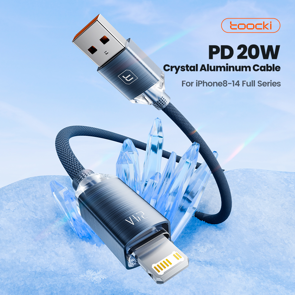 USB კაბელი Toocki Crystal Aluminum USB To Lightning Cable,