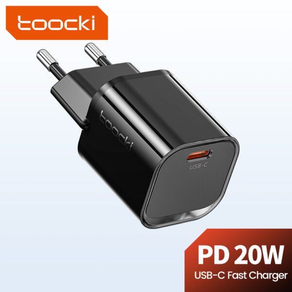 USB-C დამტენი Toocki PD 20W Gan USB-C Wall Charger, TCT1C-JCD01 Black
