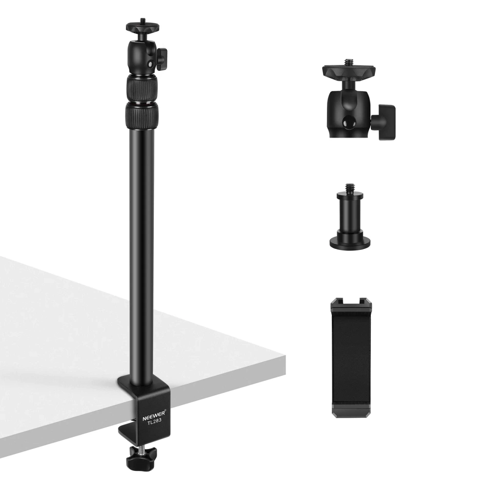 NEEWER TL283 Extendable Camera Desk Mount with Ball Head
